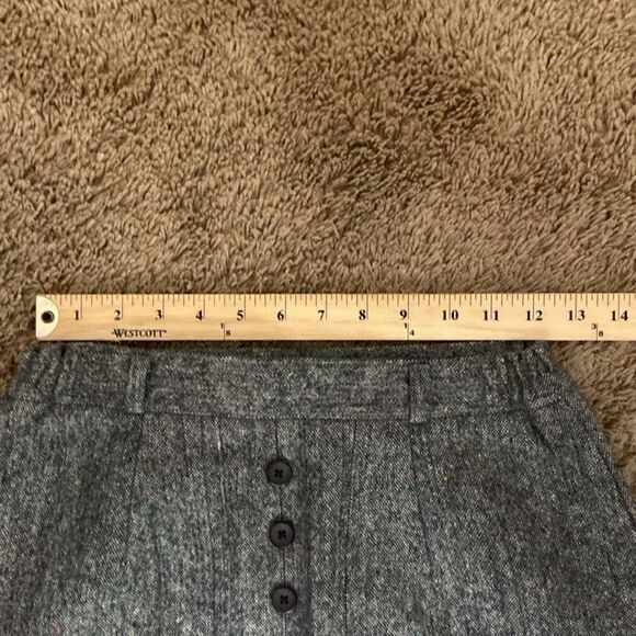 Vintage Women's Button Front Pencil Skirt Gray Tweed XS Preppy Business Casual - Picture 6 of 8